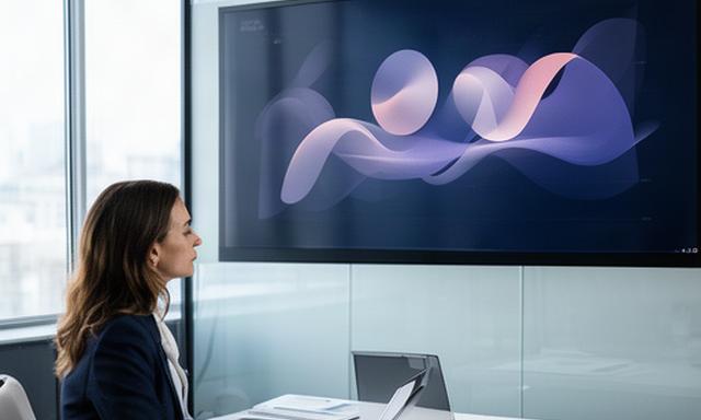 Profesional revisando gráficos financieros y paneles de tesorería en una oficina luminosa